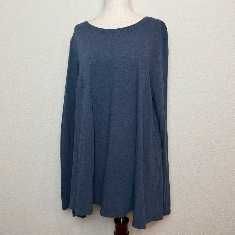 Peruvian‎ Connection Blue Pima Cotton Long Sleeve
Swing Top